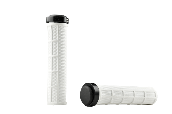 Грипсы MTB HL-G210, 130мм, с грипстопом, под шестигранник, бело-черные