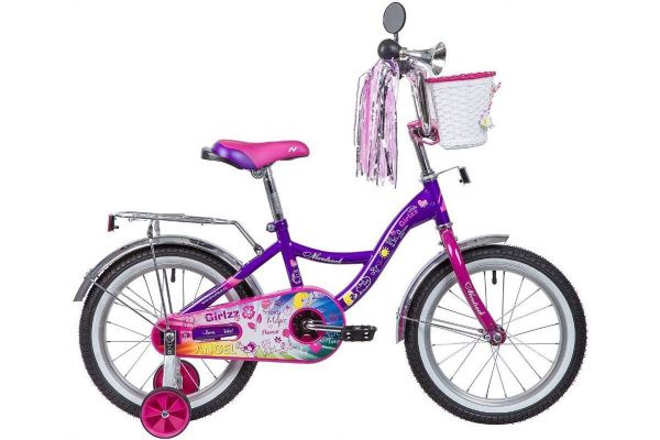 Велосипед NOVATRACK 16", LITTLE GIRLZZ (2023)